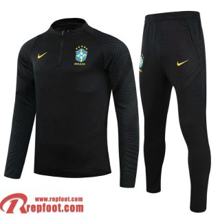 Brazil Survetement de Foot noir 2021 2022 TK07