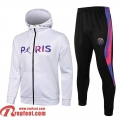 PSG Paris Veste Foot - Sweat a Capuche blanc 2021 2022 TK31