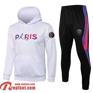 PSG Paris Sweatshirt Foot - Sweat a Capuche blanc 2021 2022 TK34
