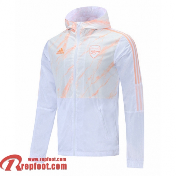 Arsenal Coupe Vent - Sweat a Capuche blanc 2021 2022 WK11  Arsenal Coupe Vent - Sweat a Capuche blanc 2021 2022 WK11