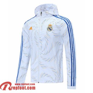 Real Madrid Coupe Vent - Sweat a Capuche blanc 2021 2022 WK13