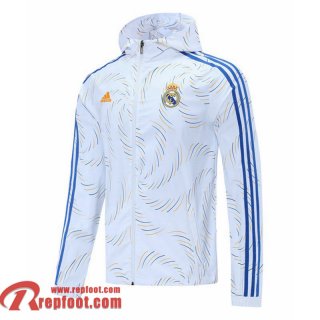 Real Madrid Coupe Vent - Sweat a Capuche blanc 2021 2022 WK13