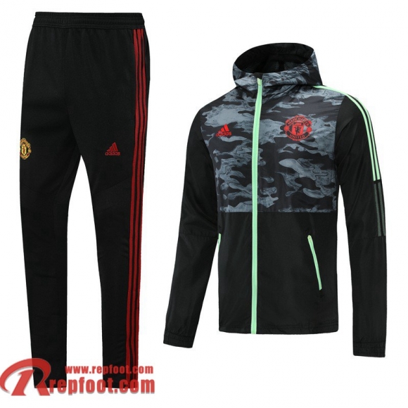 Manchester United Coupe Vent - Sweat a Capuche noir 2021 2022 WK15