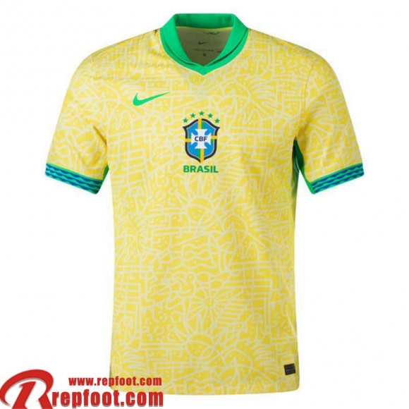 Bresil Maillot De Foot Domicile Homme 2024  Bresil Maillot De Foot Domicile Homme 2024