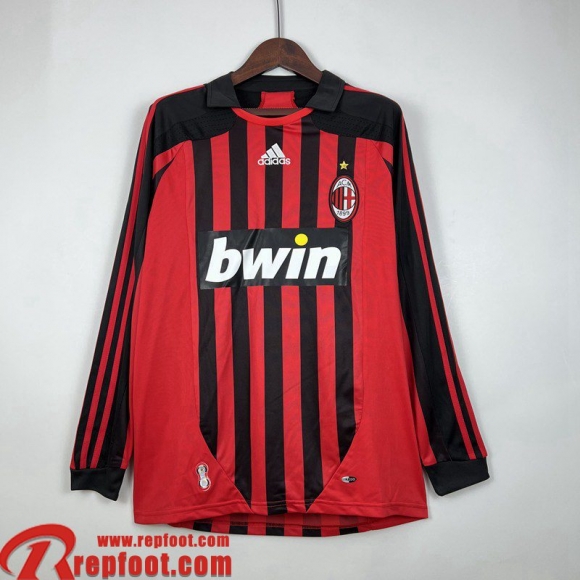 AC Milan Retro Maillot De Foot Domicile Homme Manche Longue 07 08 FG261