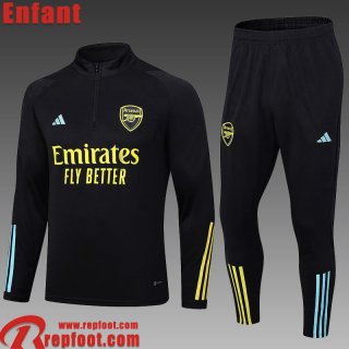 Arsenal Survetement de Foot noir Enfant 23 24 TK596