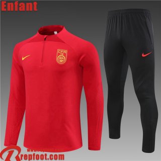 China Survetement de Foot rouge Enfant 23 24 TK613