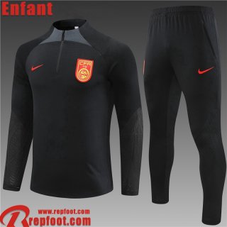 China Survetement de Foot noir Enfant 23 24 TK615