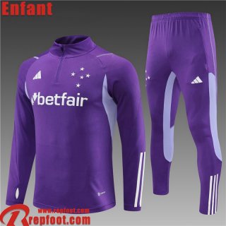 Cruzeiro Survetement de Foot Violet Enfant 23 24 TK618