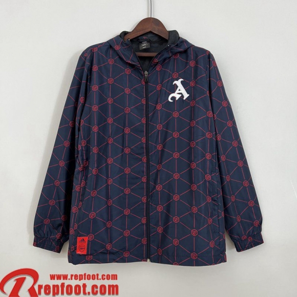 Arsenal Coupe Vent bleu Homme 23 24 WK385  Arsenal Coupe Vent bleu Homme 23 24 WK385