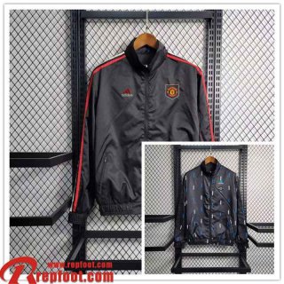 Manchester United Coupe Vent Vetements reversibles gris foncé Homme 23 24 WK434