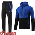 Sport Veste Foot - Sweat A Capuche bleu noir Homme 22 23 JK329