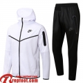 Sport Veste Foot - Sweat A Capuche Blanc Homme 22 23 JK335