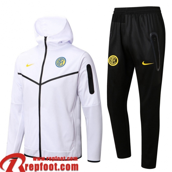 Inter Milan Veste Foot - Sweat A Capuche Blanc Homme 22 23 JK339