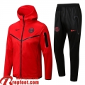 PSG Veste Foot - Sweat A Capuche rouge Homme 22 23 JK341