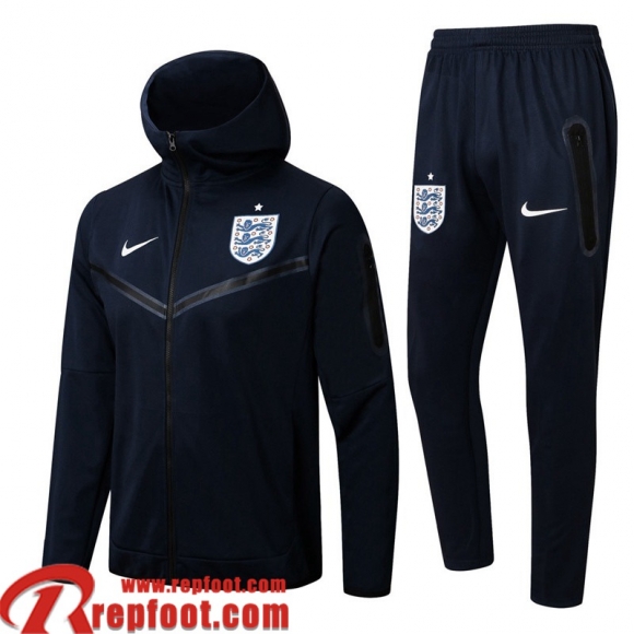 Angleterre Veste Foot - Sweat A Capuche bleu marin Homme 22 23 JK346