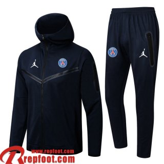 PSG Veste Foot - Sweat A Capuche bleu marin Homme 22 23 JK348