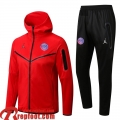 PSG Veste Foot - Sweat A Capuche rouge Homme 22 23 JK349