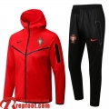 Portugal Veste Foot - Sweat A Capuche rouge Homme 22 23 JK350