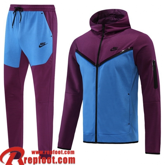 Sport Veste Foot - Sweat A Capuche Bleu violet Homme 22 23 JK385  Sport Veste Foot - Sweat A Capuche Bleu violet Homme 22 23 JK385