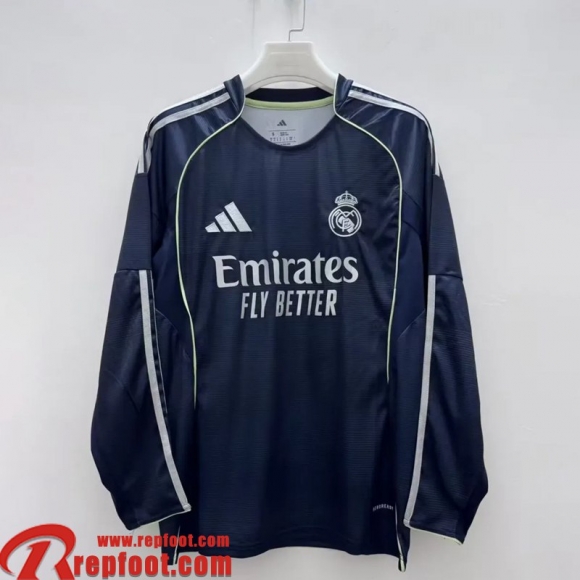 Real Madrid Maillots De Foot Exterieur Homme Manche Longue 2025 2026