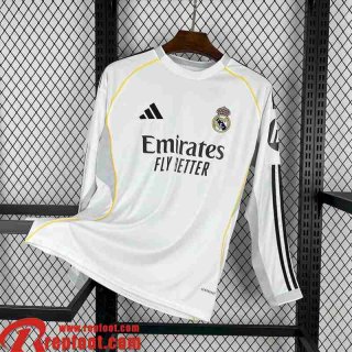 Real Madrid Maillots De Foot Domicile Homme Manche Longue 2025 2026