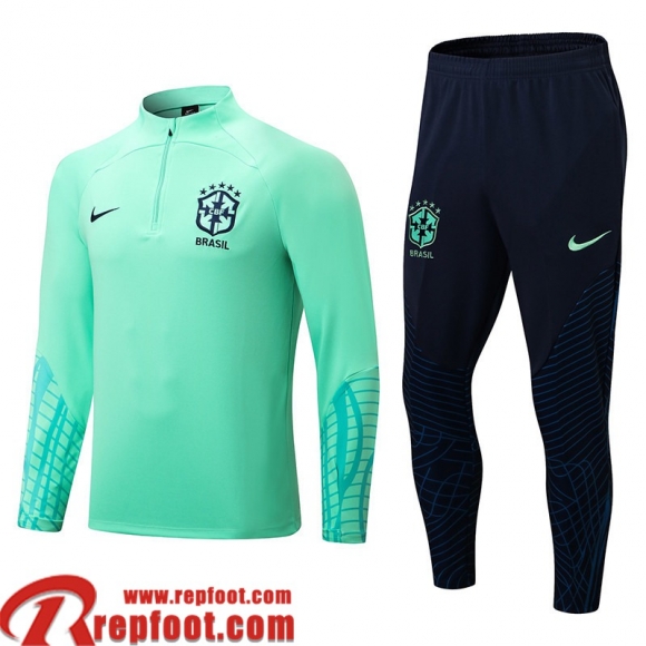 Bresil Survetement de Foot vert Homme 22 23 TG244