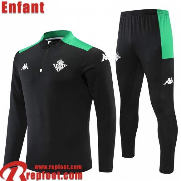 Real Betis Survetement de Foot noir Enfant 22 23 TK269 Real Betis Survetement de Foot noir Enfant 22 23 TK269