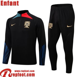 Portugal Survetement de Foot noir Enfant 22 23 TK278