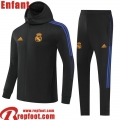 Real Madrid Veste Foot - Sweat A Capuche noir Enfant 22 23 TK283