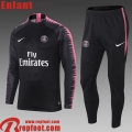 PSG Survetement de Foot noir Enfant 18 19 TK286