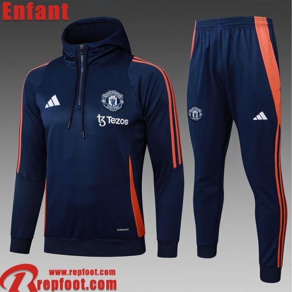 KIT: Manchester United Survetement de Foot - Sweat A Capuche Enfant 2025 2026 C624