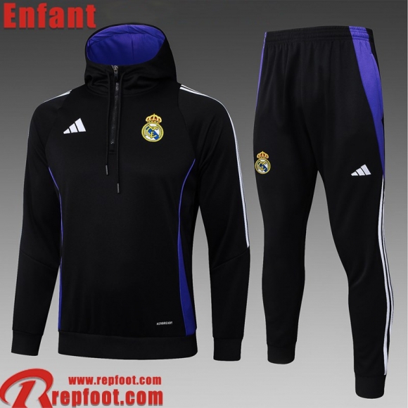 KIT: Real Madrid Survetement de Foot - Sweat A Capuche Enfant 2025 2026 C625
