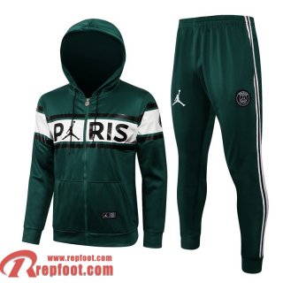 PSG Veste de Foot - Sweat a Capuche vert Uomo 21 22 JK80