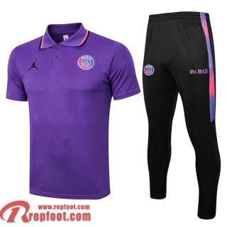 PSG Polo de foot mauve Uomo 21 22 PL87