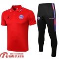 PSG Polo de foot rouge Uomo 21 22 PL88