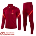 Liverpool Survetement de Foot Rouge foncé Bambini 21 22 TK39