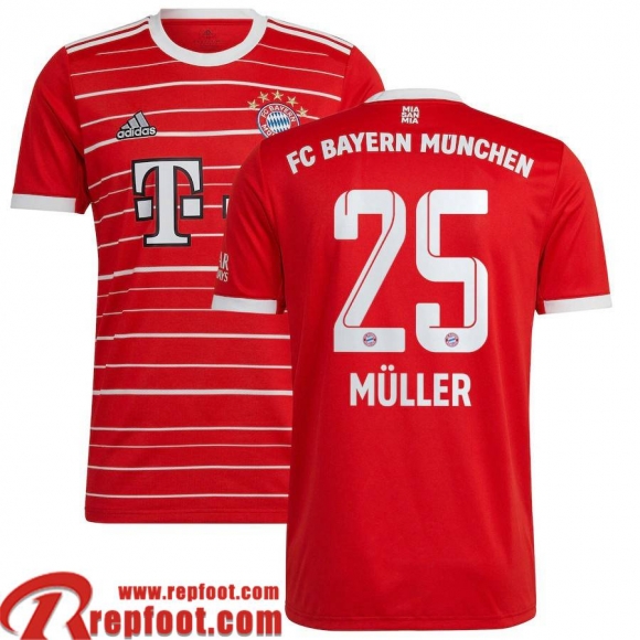 Bayern Munich Maillot De Foot Domicile Homme 22 23 Müller 25