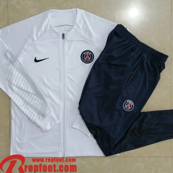 PSG Veste Foot Blanc Homme 22 23 JK411 PSG Veste Foot Blanc Homme 22 23 JK411