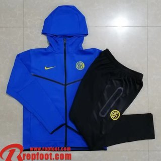 Inter Milan Veste Foot - Sweat A Capuche bleu Homme 22 23 JK418