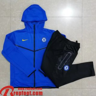 Chelsea Veste Foot - Sweat A Capuche bleu Homme 22 23 JK420