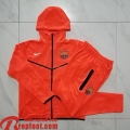 Barcelona Veste Foot - Sweat A Capuche orange Homme 22 23 JK422