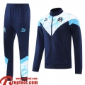 Marseille Veste Foot bleu Homme 22 23 JK392  Marseille Veste Foot bleu Homme 22 23 JK392