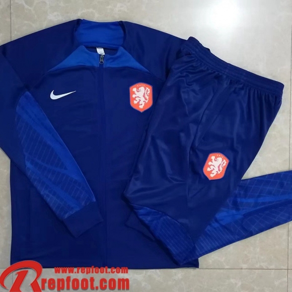 Pays-Bas Veste Foot bleu Homme 22 23 JK403