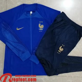 France Veste Foot bleu Homme 22 23 JK404