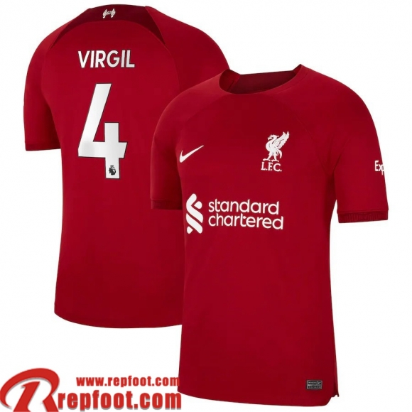 Liverpool Maillot De Foot Domicile Homme 22 23 Virgil 4
