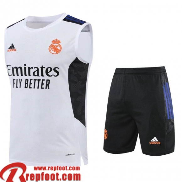 Real Madrid Sans manches Blanc Homme 22 23 PL483 Real Madrid Sans manches Blanc Homme 22 23 PL483