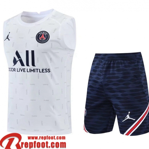 PSG Sans manches Blanc Homme 22 23 PL487