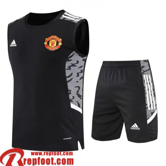 Manchester United Sans manches noir Homme 22 23 PL493