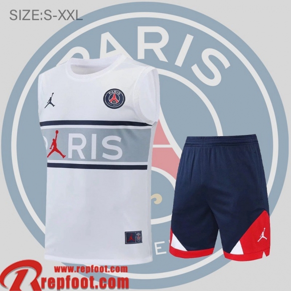 PSG Sans manches Blanc Homme 22 23 PL498